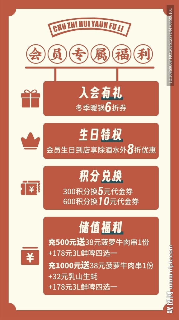 会员福利海报