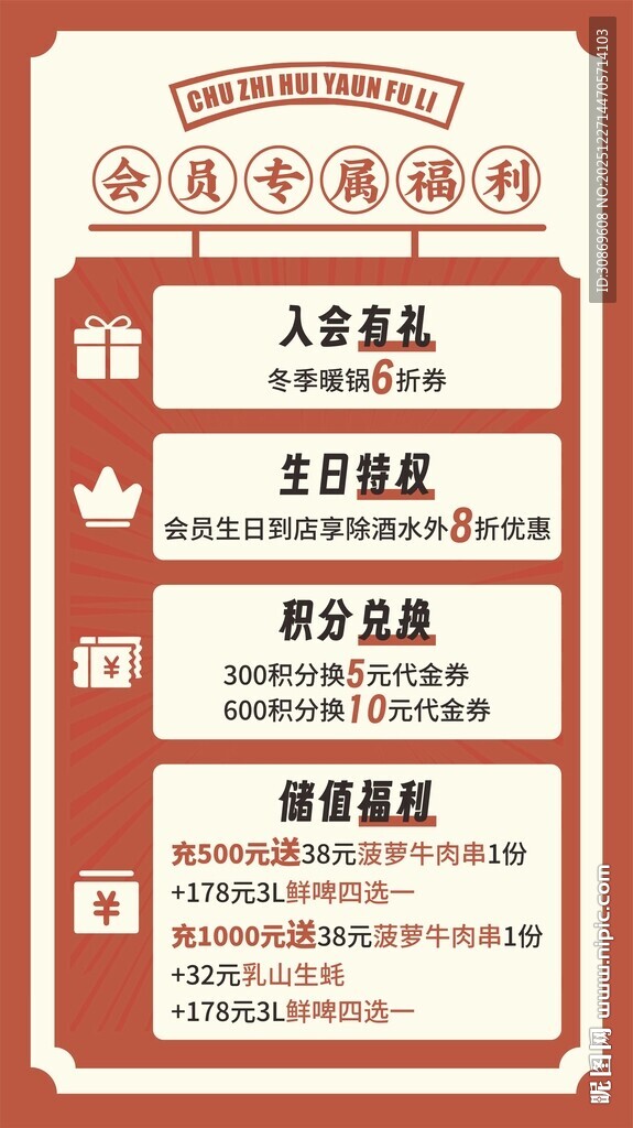 会员福利海报