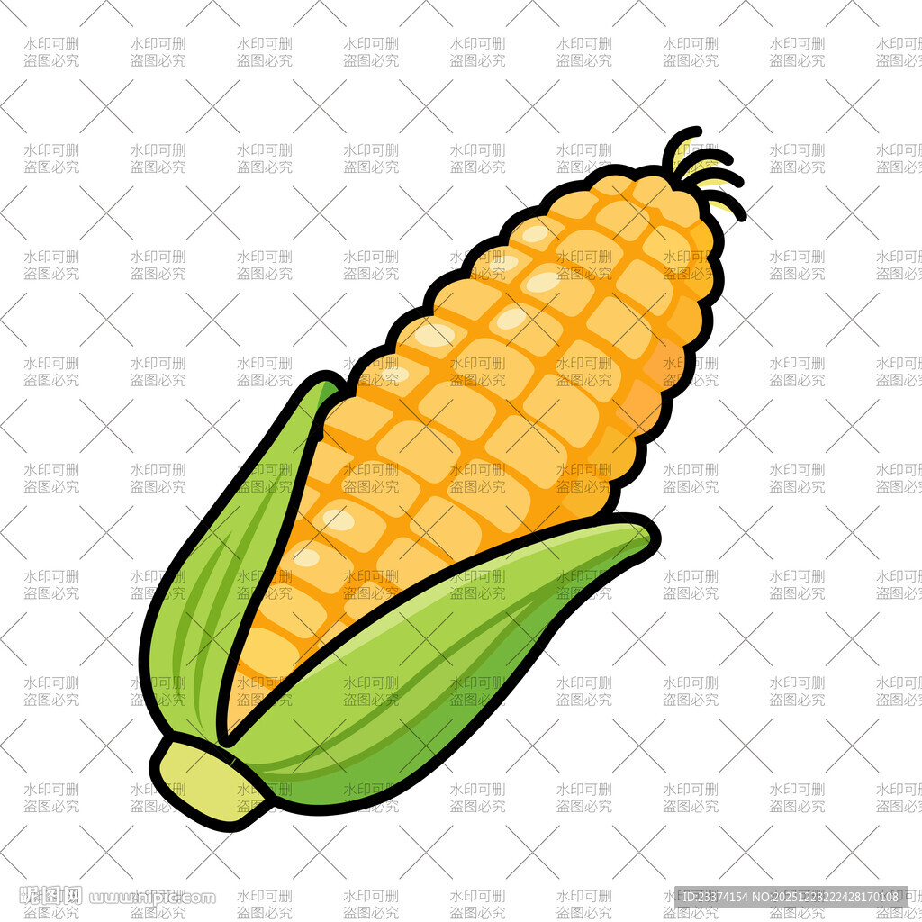 卡通玉米插画
