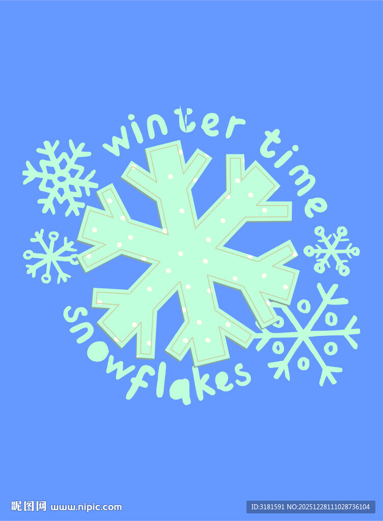 冬季雪花装饰图案