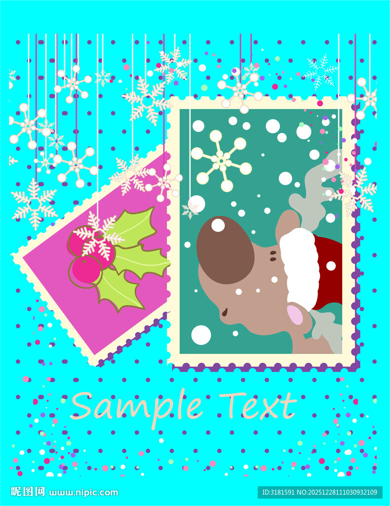 圣诞主题卡通图案设计