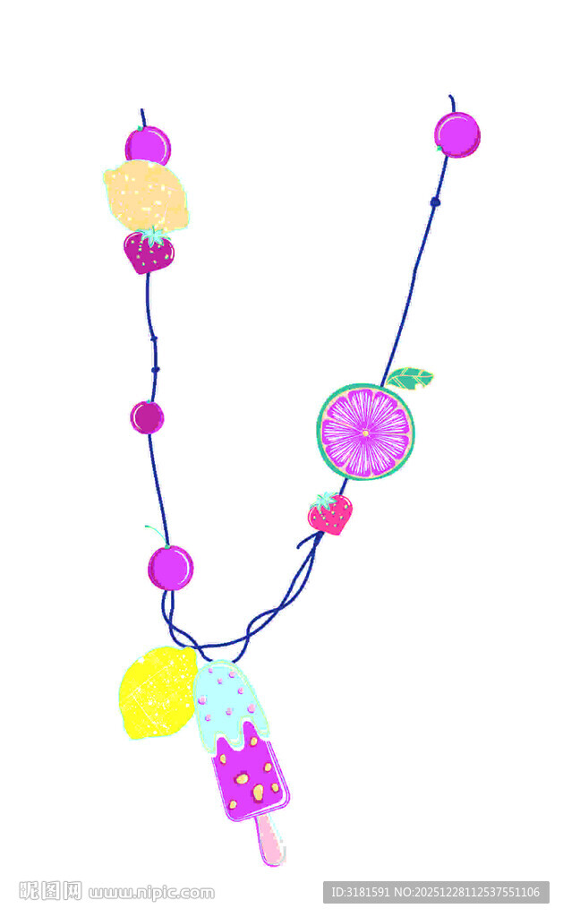 多彩串珠项链饰品