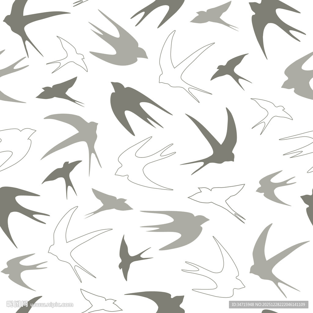 群燕飞舞图案
