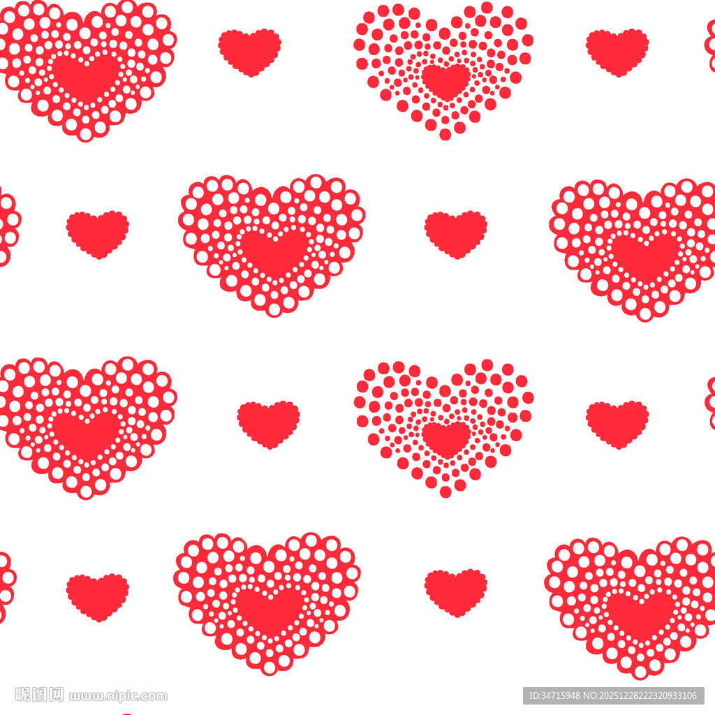 心形图案无缝背景纹理