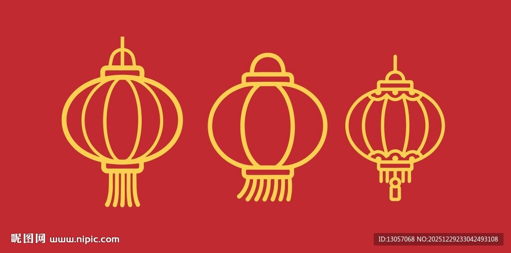 中式灯笼图案设计元素