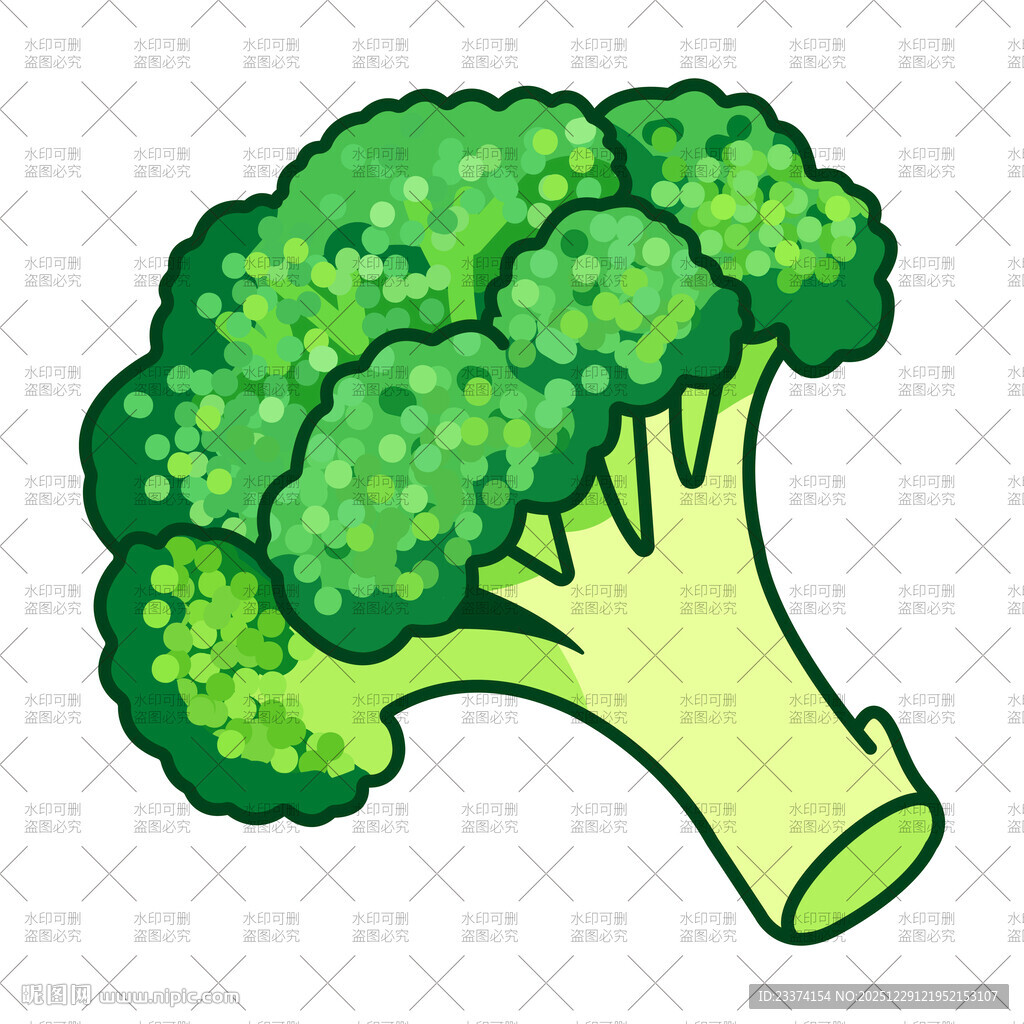 卡通西兰花插画