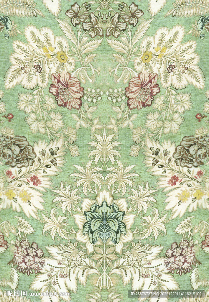 清新绿植花卉图案纹理