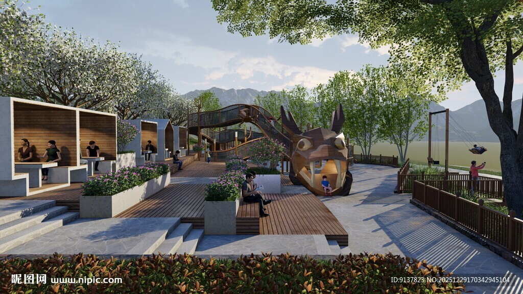 现代庭院景观设计效果图