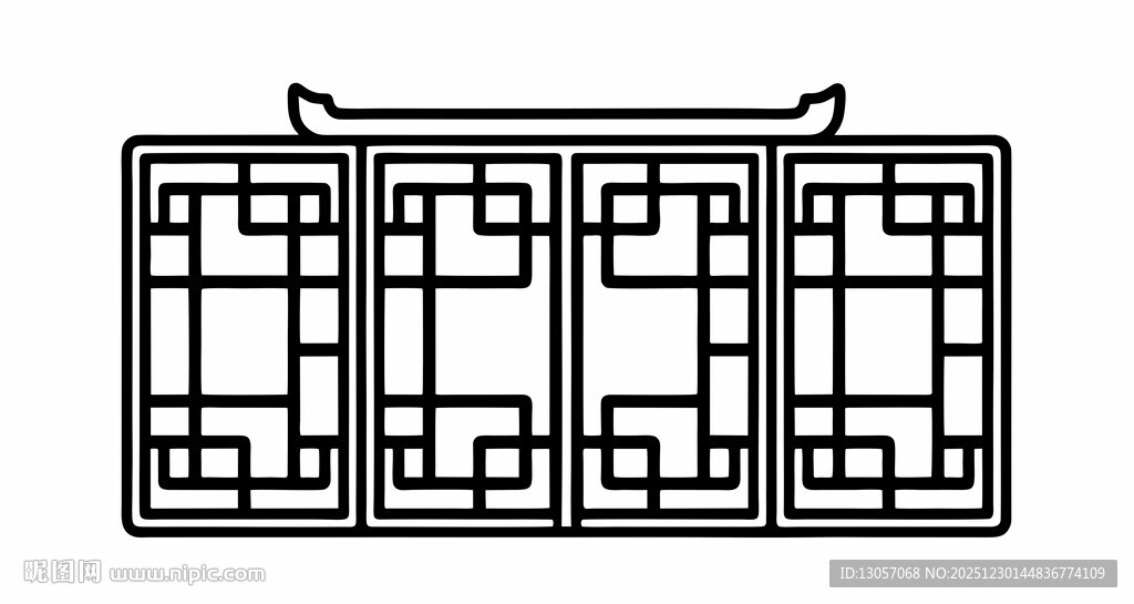 中式古典窗棂图案设计