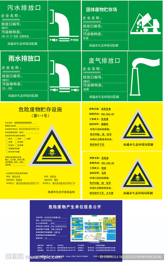 多种安全警示标识展示