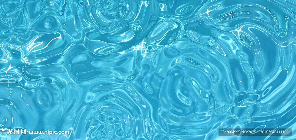 蓝色水波纹理
