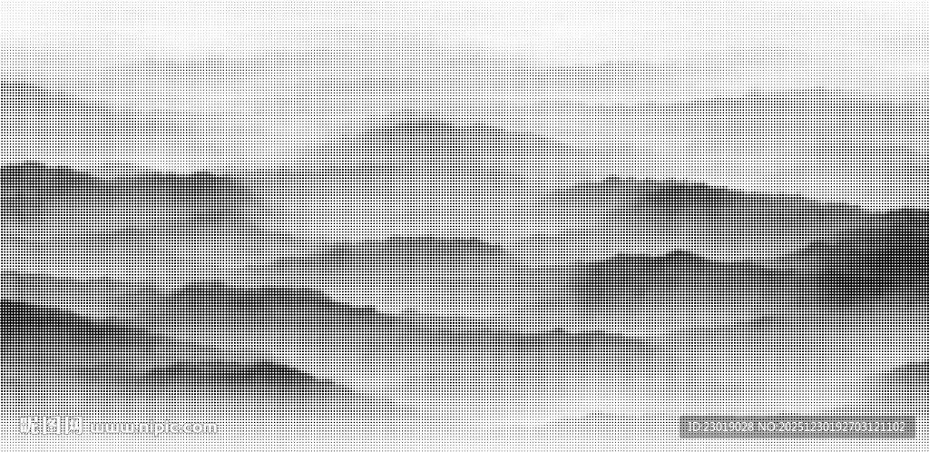 水墨山峦点阵图