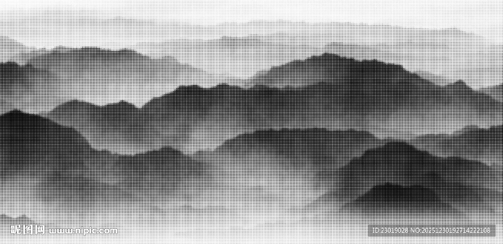 水墨群山点阵图