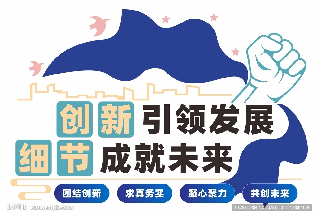 创新引领发展宣传文化墙