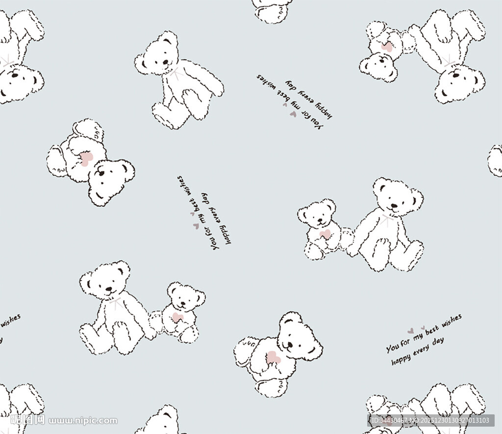 可爱小熊图案背景