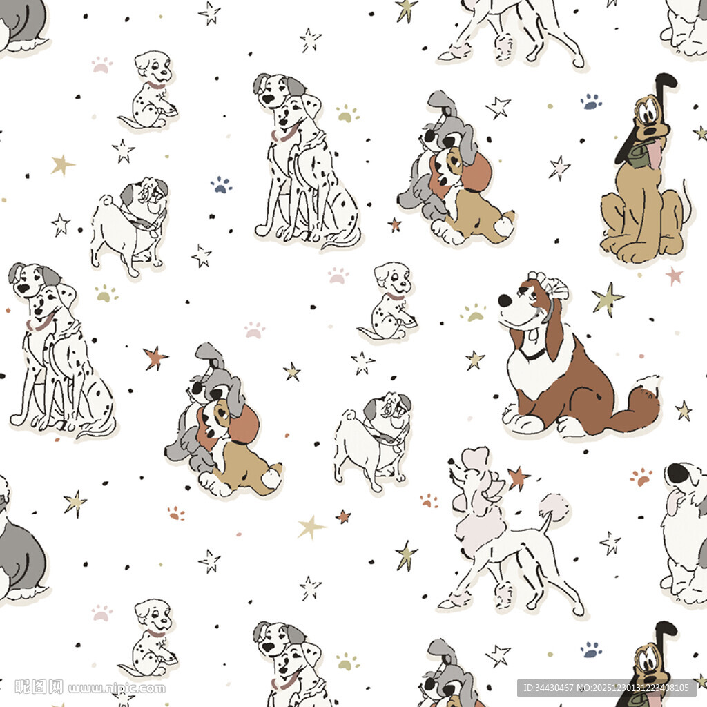 可爱动物角色图案