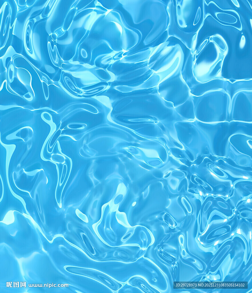 蓝色水波纹理背景图