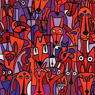 卡通狗图案背景