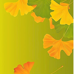 银杏叶工装背景