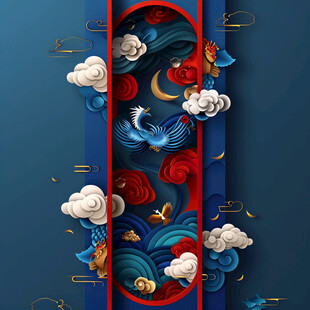 祥云瑞鸟 祈福新年