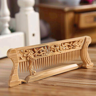 精致雕花木梳 梳出好心情