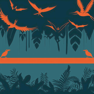鸟类背景矢量插画