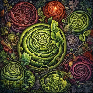 绚丽色彩纹样元素