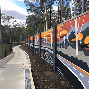 文创围墙围挡长廊