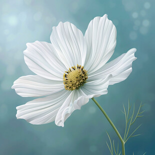 纯白花朵 静谧美好