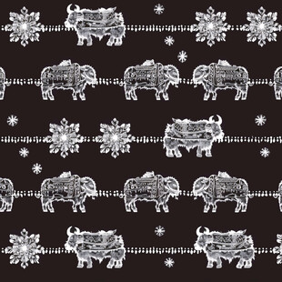 牛年雪花 新年壁纸