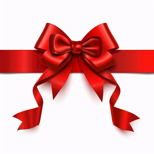 红色丝带蝴蝶结