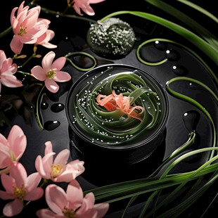 3d荷花鲤鱼圆形画