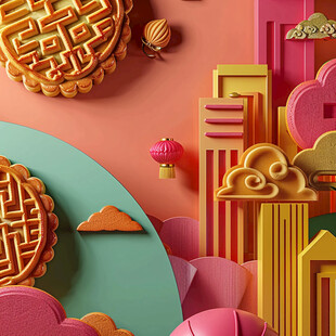 3d月饼场景
