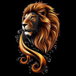 狮子插画设计