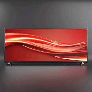 红色动感线条展板