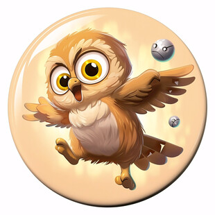 卡通动物猫头鹰插画