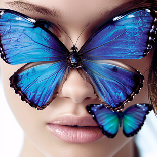 精致女人蝴蝶