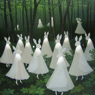 兔子艺术灯造型