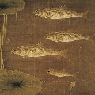 现代屏风鲤鱼图