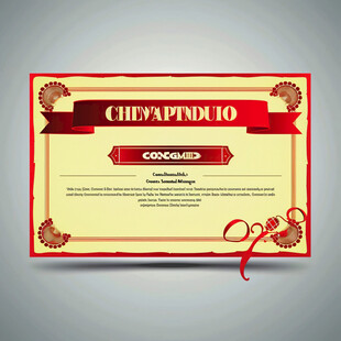 红色背景教练证书