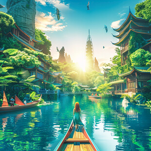 泰国地产广告封面插画