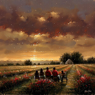 地平线韩国唯美插画