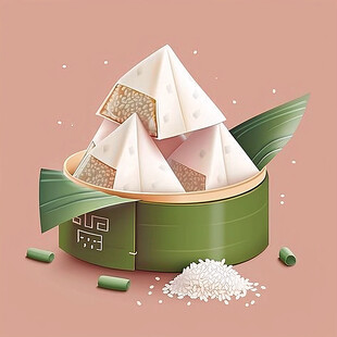 插画风粽子