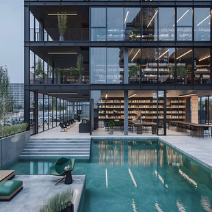 现代小区读书室