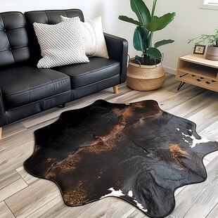 梦幻深咖啡色水彩地毯