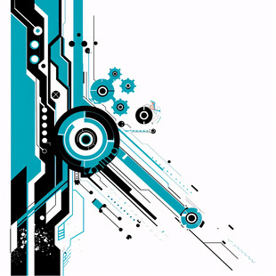 科技感印花素材