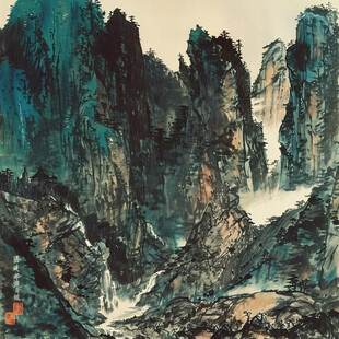 奇峰怪石宽画幅