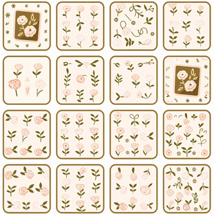 田园生活手帐贴纸图案