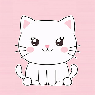 粉色猫猫卡通背景