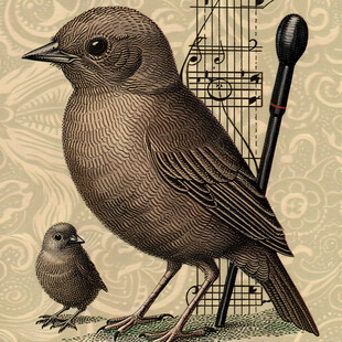 欧美怀旧鸟类装饰画